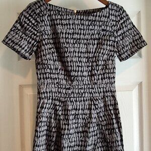 French Connection black and grey pattern dress
